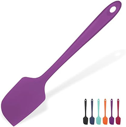  Heat Resistant Silicone Large Spatula: U-Taste 600ºF High Heat Flexible 11.38in Silicon Mixing Stirring Cooking Scraping Baking Bowl Scraper Seamless Spreader For Kitchen Nonstick Cookware (Aqua Sky)