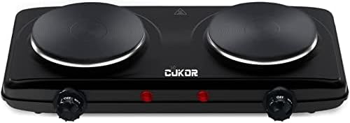  Electric Hot Plate, 1800W Countertop Burner, Dual Electric Stove, Portabel Electric Cooktop,Portabel Double Burner For Cooking