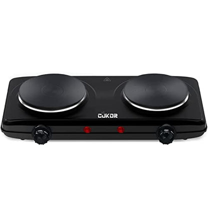  Electric Hot Plate, 1800W Countertop Burner, Dual Electric Stove, Portabel Electric Cooktop,Portabel Double Burner For Cooking