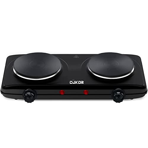  Electric Hot Plate, 1800W Countertop Burner, Dual Electric Stove, Portabel Electric Cooktop,Portabel Double Burner For Cooking