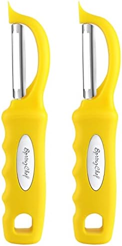  Spring Chef Premium Swivel Vegetable Peeler, Black