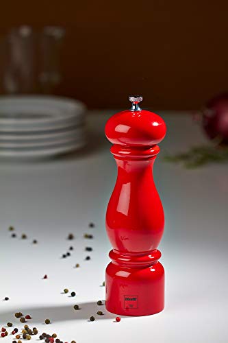  Art. Code-25036 Florence Cherry Lacquered Wood Salt Mill, One Size, Bright Red