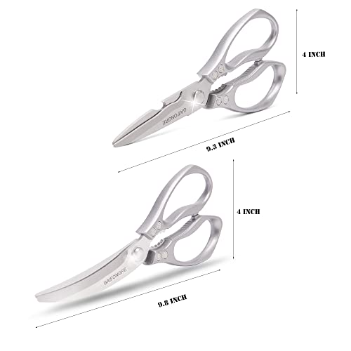  Heavy Duty Kitchen Scissors 2-pack,High Stainless Steel Sharp Blade,Dishwasher Safe Meat Scissors Cooking Shear For Chicken Fish Meat Color SILVER