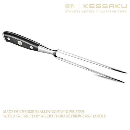  7-Inch Carving Meat Fork - Dynasty Series - Stainless Steel, G10 Full Tang Handle