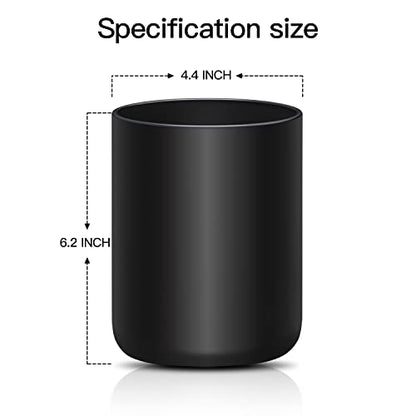  Black Utensil Holder For Kitchen Counter, Matte Ceramic Cooking Utensils Holder For Countertop, Modern Spatula Holder Crock, Rustic Porcelain Utensil Jar For Farmhouse Décor By SMARTHOM 4.4 * 6.2 IN