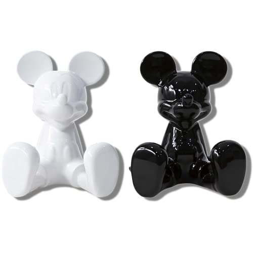  Sitting Mickey Mouse Black And White Salt And Pepper Shaker Set, Cute Disney Ceramic Shakers Kitchen Accessories And Decor, Set Of 2