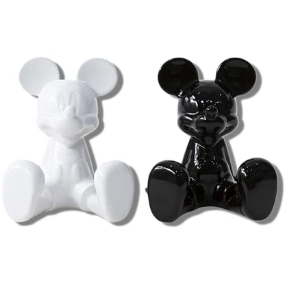  Sitting Mickey Mouse Black And White Salt And Pepper Shaker Set, Cute Disney Ceramic Shakers Kitchen Accessories And Decor, Set Of 2