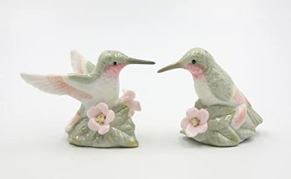  SS-CG-96228 Green Hummingbirds With Multi-Colored Wings Salt And Pepper Shakers, 3 1/8'' X 2 1/4'' X 21/2''h