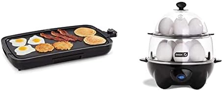 Dash Deluxe Everyday Electric Griddle With Dishwasher Safe Removable Nonstick Cooking Plate For Pancakes, Burgers, Eggs And More, Includes Drip Tray + Recipe Book, 20” X 10.5”, 1500-Watt - Aqua