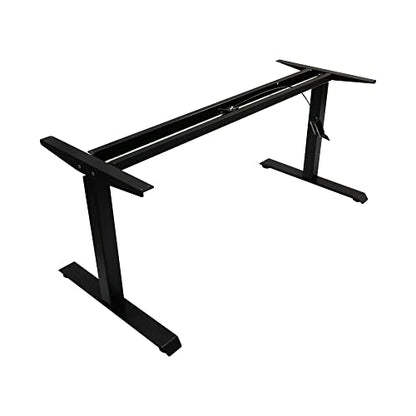  Alera ALEHTPN1B AdaptivErgo 26.18 In. 39.57 In. Pneumatic Height-Adjustable Table Base - Black