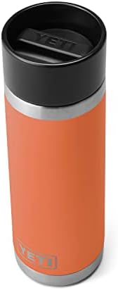 Yeti Rambler 18 Oz Bottle, Stainless Steel, Vacuum Insulated, With Hot Shot Cap, Charcoal