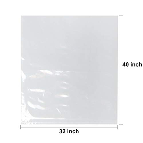  32x40 Inch, Easter Basket Cellophane Shrink Bags,  Shrink Wrap Bags Large, Clear, 5 Packs