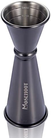  Japanese Jigger 2 Oz 1 Oz - MOSEHOOT Jigger For Bartending, Stainless Steel Bar Alcohol Measuring Tools - Silver