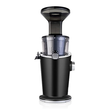  Ana 848 Easy Clean Vertical Juicer - Low Speed 43 RPM - Quiet - 15 Year Warranty Carrots Celery Wheatgrass Greens (Matte Black)