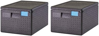  , Black EPP180SW110 Cam GoBox Top-Loader Food Pan Carrier, (Pack Of 2)