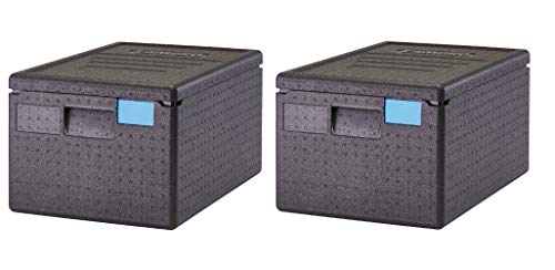  , Black EPP180SW110 Cam GoBox Top-Loader Food Pan Carrier, (Pack Of 2)