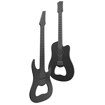  Stainless Steel Guitar Shaped Bottle Opener (2 Pack)