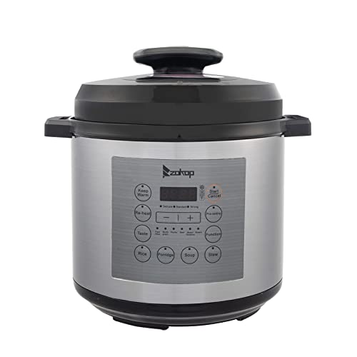  MengK 1000W Push-Button Steel Electric Pressure Cooker 13 In 1 Cooking Mode, Stainless Steel Color