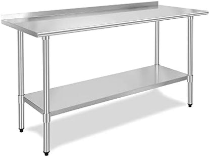  Galvanized Under Shelf For 24" X 36" Worktable, Adjustable Lower Shelf For Commercial Worktable For Restaurant, Home And Hotel