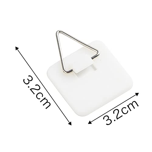  GSHLLO 20 Pcs Plastic Invisible Plate Hangers Adhesive Plate Hooks Vertical Plate Holders Wall Hooks For Decorative Plates Pictures