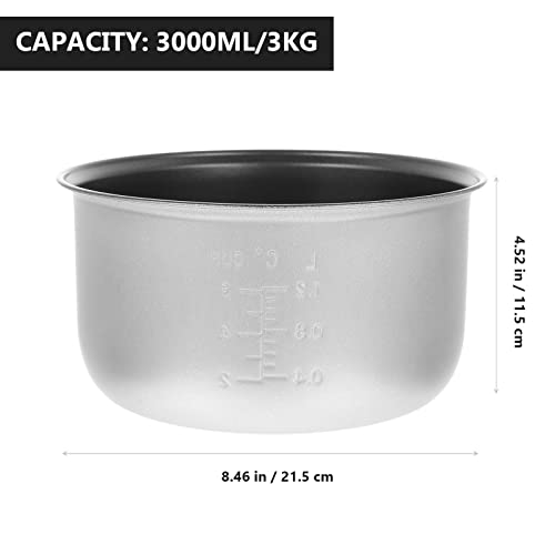  Rice Cooker Inner Pot Rice Porridge Cooker Liner Non- Stick Rice Cooking Container Rice Maker Accessories For Rice Maker Cooker 3 L