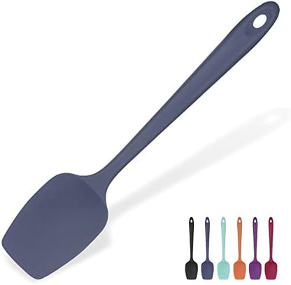  Heat Resistant Silicone Large Spatula: U-Taste 600ºF High Heat Flexible 11.38in Silicon Mixing Stirring Cooking Scraping Baking Bowl Scraper Seamless Spreader For Kitchen Nonstick Cookware (Aqua Sky)