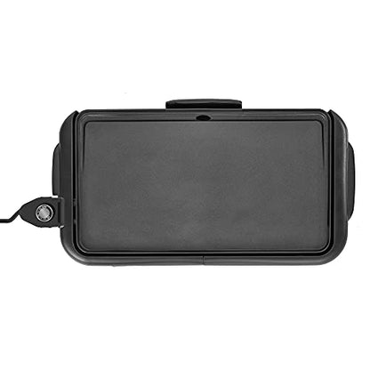 Bella Electric Ceramic Titanium Skillet, Glass Lid Included, 12" X 12", Copper/Black & Electric Griddle W Warming Tray, Healthy-Eco Non-stick Coating, Hassle-Free Clean Up, 10" X 18", Copper/Black