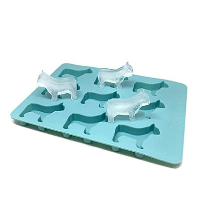  French Bulldog Ice Cube Tray And Treat Mold, 9 Frenchie Shaped Molds, BPA Free And Heat Resistant, Chocolate Mold