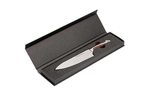  8-Inch Chef Knife - High Carbon German Forged Steel - Professional Kitchen Knife - Ergonomic Quad-Tang Pakkawood Handle