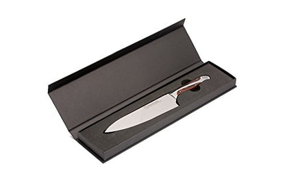  8-Inch Chef Knife - High Carbon German Forged Steel - Professional Kitchen Knife - Ergonomic Quad-Tang Pakkawood Handle