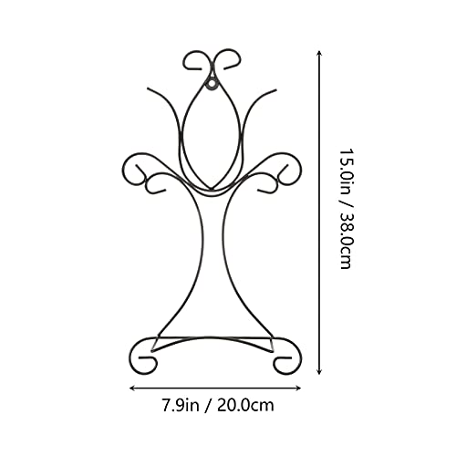  Dish Holder Black Metal Wall Mount Display Easel Horizontal Plate Rack Plate Hanger Plate Hanger Picture Frame Stand For Home Wall Hanging Decoration Ornament Black Style 1 Kids Bookshelf