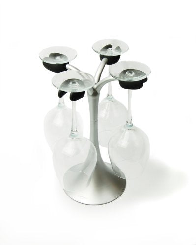  Architec AirDry Wine Glass Drying Rack, No-Tip Design Holds 4 Glasses