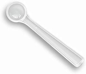 GENERIC 250 Mg Clear Classic Plastic Measuring Spoons Small Plastic Teaspoons For Powders And Granules, Coffee, Pet Food Coffee Scoop Measuring Scoops - Pack Of 10 (0.5 Ml)