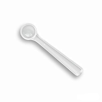 GENERIC 250 Mg Clear Classic Plastic Measuring Spoons Small Plastic Teaspoons For Powders And Granules, Coffee, Pet Food Coffee Scoop Measuring Scoops - Pack Of 10 (0.5 Ml)