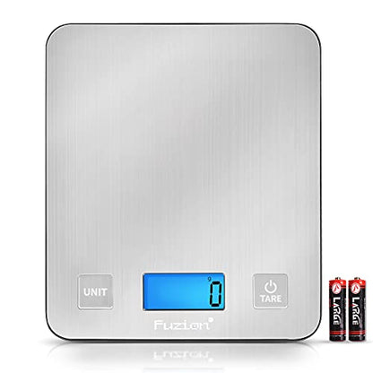  Digital Kitchen Scale, 5000g/11lb X 0.1oz Food Scales Digital Weight Grams And Oz For Weight Loss, Cooking And Baking, 5 Units With Tare Function, Easy Clean Stainless Steel(Battery Included)