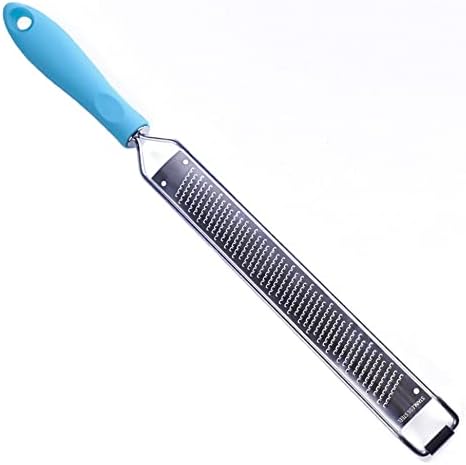  Lemon Zester Cheese Grater Longer Razor Sharp Stainless Steel Blade With Protective Cover Great For Lemon Parmesan Cheese Chocolate Nutmeg Garlic Ginger(Blue)