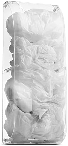  Manterio Wall Mount Plastic Bag Organizer | Durable Plastic Grocery Bag Saver | Smudge Proof, Fingerprint Resistant | White