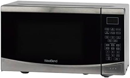  MW92S Microwave Oven 900-Watts Compact With 6 Pre Cooking Settings, Speed Defrost, Electronic Control Panel And Glass Turntable, Metallic