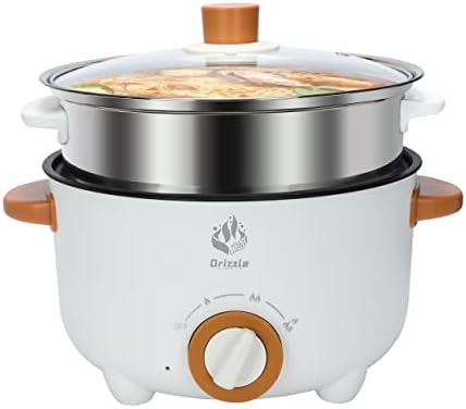  Electric Skillet Hot Pot Cooker - Multifunction Frying Pan 110V Non-Stick Grill 3L Stir-fried Stewed Cookware Steak Noodle Ramen Shabu Shabu Pot - Home Office Party Kitchen Dorm Cooking
