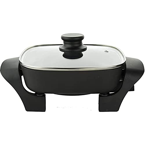  8-Inch Nonstick Electric Skillet - SK46 With Glass Lid, One Size, Black
