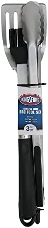  Heavy Duty BBQ Tool Set - Fork, Tong, & Spatula - Deluxe Stainless Steel Grill Utensils - Grilling Tools For The BBQ Grill Master Or Beginner Griller