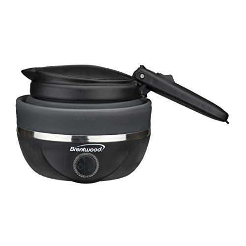  Appliances KT-1508BK .85-Quart Dual-Voltage Collapsible-Travel Kettle (Black), 0.85Q