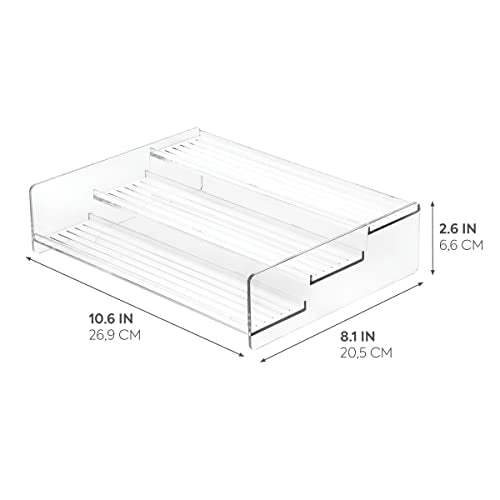  IDesign BPA-Free Plastic Deep Kitchen Storage Bin With Handles, Spice Rack