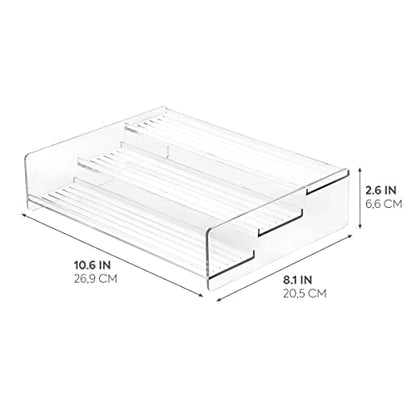  IDesign BPA-Free Plastic Deep Kitchen Storage Bin With Handles, Spice Rack