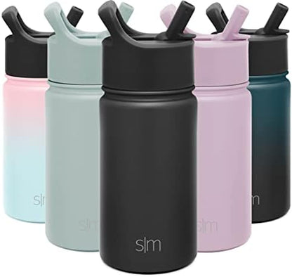  Water Bottle With Straw Lid Vacuum Insulated Stainless Steel Metal Thermos Bottles | Reusable Leak Proof BPA-Free Flask For Gym, Travel, Sports | Summit Collection | 32oz, Light Pink