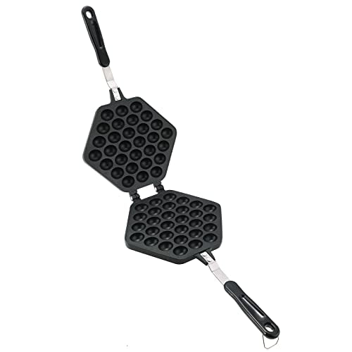  Bubble Waffle Maker Pan Hand Held Egg Waffle Pan,Aluminum Alloy Non-stick Waffle Cake Baking Mold Plate For Breakfast Lunch Household Cafe Cake Shop Restaurant