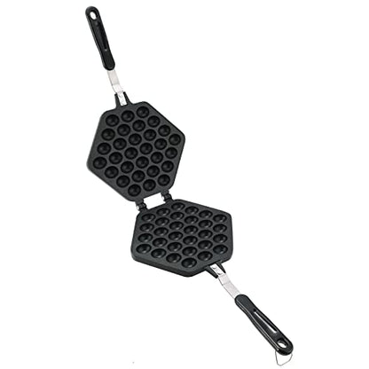  Bubble Waffle Maker Pan Hand Held Egg Waffle Pan,Aluminum Alloy Non-stick Waffle Cake Baking Mold Plate For Breakfast Lunch Household Cafe Cake Shop Restaurant