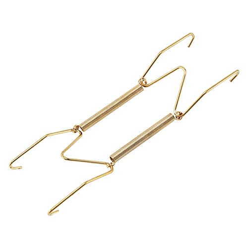  Lodokdre 20 Pieces 6 Inch Invisible Plate Hangers Wall Plate Hangers Brass Wire Plate Holders With 20 Pieces Wall Hooks