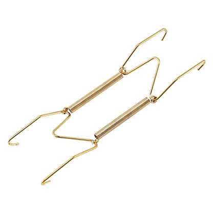  Lodokdre 20 Pieces 6 Inch Invisible Plate Hangers Wall Plate Hangers Brass Wire Plate Holders With 20 Pieces Wall Hooks