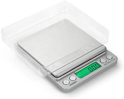  Enigma Digital Coffee Scale - (500g X 0.01g Silver) Digital Food Scale - Coffee Weight Scale - High Precision Scale - Automatic Counting Scale - Digital Kitchen Scale - Espresso Scale
